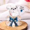 Espejo Cruzado Amazon Mariposa de Cristal Bola de Cristal Adornos Animales Pequeños Creativos Decoración de Coche Manualidades Regalos Navideños