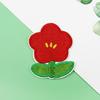 Fábrica de Bordados de Dongguan Parche de Tela Bordado de Terciopelo Cristal Autoadhesivo Accesorios de Flor Roja Pequeña Parche Bordado Parche Parche de Tela