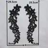 Blanco y negro I bordado de poliéster calado encaje soluble en agua para coser decoración DIY a juego accesorios para ropa accesorios para cuellos