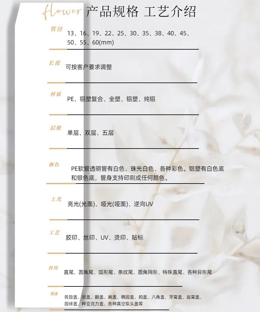 产品规格 工艺介绍