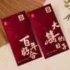 Envelopes Vermelhos Foscos para Casamento de Recém-Casados, Vinho Tinto de Alta Qualidade com Palavras Felizes, Envelopes Vermelhos Modificados para Casamento, Sacolas Especiais de Presente para Casamento