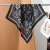 Bufanda de seda de espiga vintage para mujer, adecuada para primavera y otoño, pañuelo cuadrado pequeño, bufanda elegante para cuello de camisa, bufanda para cuello de traje, faja de cintura de moda y chal