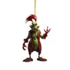 Decoração de Natal Ins de Fronteira Pingente Grinch Acrílico Transparente Árvore de Natal Decoração Plana Enfeite Pendurado