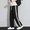 Pantalones Casuales Rectos de Otoño Nuevos Enbu para Hombre Tendencia Americana Juvenil Sueltos de Pierna Ancha Deportivos Caída Larga