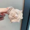 Pinza para el Cabello de Flor de Perla con Malla para Mujer, Estilo Nuevo de Alta Gama 2026, Uso Diario, Pinza de Tiburón para el Cabello Semi-Recogido para la Parte Posterior de la Cabeza