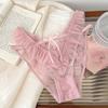 Esencia de cintura pequeña de amor ~ ropa interior de encaje sexy para damas hueca de cintura baja algodón puro transpirable calzones de perfil para niñas