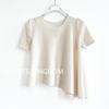 Nueva Calidad de Gabinete Ropa de Mujer Artesanal Plisada Estilo Japonés y Coreano Moda Casual Tops de Manga Corta Camisetas Asimétricas con Aspecto Adelgazante