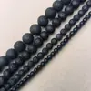Piedra Volcánica Cuentas Sueltas Accesorios para Joyería DIY Roca Volcánica Negra Cuentas Redondas Accesorios para Pulsera de Piedra de Lava Semi-Terminados