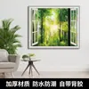 Adesivos de Parede Estéreo 3D Adesivos de Pintura de Paisagem Autoadesivos Sala de Estar Quarto Parede de Fundo Decoração Janela Falsa Mural de Paisagem