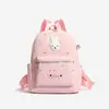 2026 Nuevo Estilo Coreano Estampado de Estrellas Conejito de Dibujos Animados Mochila Linda Mochila Escolar para Estudiantes Gran Capacidad Versátil Mochila para Mujer