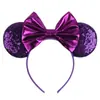 Acessórios de cabelo do Mickey transfronteiriços bordado lantejoulas laço faixa de cabeça de festa faixa de cabeça de parque de diversões férias acessórios de cabelo infantis pronta entrega