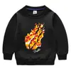 Suéter Prestonplayz outono e inverno infantil estilo western novo para crianças médias e grandes com forro de fleece grosso quente top de inverno