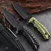 Cuchillo Recto para Exteriores Listo para Envíos Transfronterizos, Cuchillo Táctico Multifuncional, Cuchillo de Supervivencia en la Naturaleza, Cuchillo para Fruta de Camping con Tarjeta de Herramientas