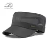 Chapéu de Aba Reta para Homens, Chapéu de Sol para Proteção Solar ao Ar Livre no Verão, Boné de Baseball de Malha Respirável Casual, Chapéu Militar Estilo Coreano