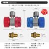 Conector rápido de fluoración para aire acondicionado automotriz R134A, herramienta de conexión rápida para conversión de refrigerante líquido tipo nieve de alta y baja presión.