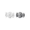 Plata de Ley S925 Patrón de Piña Jarrón Retro Cuentas Espaciadoras Hechas a Mano Pulsera DIY Collar Accesorios de Joyería Hechos a Mano