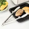 Clipes de Silicone para Bife na Cozinha Clipes de Aço Inoxidável Domésticos para Alimentos Resistentes a Altas Temperaturas Clipes para Churrasco Clipes para Alimentos Anti-Escaldantes