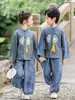 Conjunto Tradicional Chino para Niños, Nuevo Hanfu de Estilo Chino de Verano, Versión Delgada, Vestido Formal para Niña de un Año, Atuendo para Fiesta de Cumpleaños, Traje Tang, Disfraz Antiguo