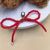 Nuevo Colgante de Lazo de Amor Plateado para Funda de Teléfono Móvil Llavero Colgante Versátil Exquisito Regalo Pequeño Accesorios para Equipaje