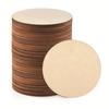 Disco redondo de virutas de madera natural, artesanía DIY, juguete de pintura navideña para niños, decoración, virutas de madera cortadas con láser