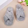 Pantuflas de Piel con Estampado de Leopardo Transfronterizas para Mujer Otoño Nuevo Estilo Francés Suela Plana Cómodas de Celebridad de Internet Hogar Pantuflas de Felpa de Algodón