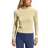 Nova Camiseta de Manga Longa Esportiva de Tricô para Golfe Feminina, Top Esportivo, Roupas para Uso Externo, Slim, Corrida, Fitness, Slim, Yoga