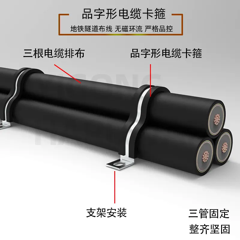 品字形电缆卡子3