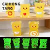 Serie Tienda de Postres de Resina Oso de Mantequilla Luminoso Dibujo Animado Creativo Adornos de Escritorio DIY Accesorios de Colgante Pequeños Lindos