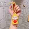 Lindo Conejo Llorando Corazón Llavero Descompresión Colgante para Mochila Escolar Venta al por Mayor Llavero de Coche Colgante Exquisito Regalo Pequeño