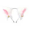 Diadema de Cabeza de Conejo Linda Adorno para la Cabeza Disfraz Fiesta Halloween Pascua Cosplay Maquillaje Lavado de Cara Aro para el Cabello Accesorios para el Cabello
