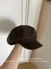 Gorra Plana Octagonal de Piel Sintética Retro para Mujer de Primavera y Otoño, Hace que la Cara se Vea Más Pequeña, Gorra Plana Versátil Estilo Coreano, Gorra de Moda para Viajar