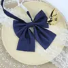 Uniforme JK de Color Sólido Estilo Universitario Corbata de Moño Flor en el Cuello Estilo Japonés Raíz de Pluma de Moño Ángulo Plano Mango Largo Todo Fósforo