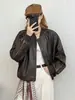 Chaqueta de Cuero para Mujer Estilo Retro Cool 2026 Primavera y Otoño Nueva Holgada Adelgazante Chaqueta de Motociclista Versátil Casual Chaqueta de PU