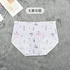 Ropa interior de seda helada de verano con estampado de dibujos animados, de algodón con volantes en la entrepierna y cintura para niña, multicolor, opcional