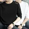 Nueva colección Primavera/Otoño 2026: camiseta base elástica para hombre, camiseta de manga larga con cuello redondo, ropa de moda para primavera/otoño