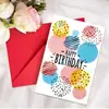 Colección de Tarjetas de Felicitación de Cumpleaños Nuevas Transfronterizas Animal Texto Mensaje de Cumpleaños Universal Tarjeta Plegable con Sobre