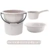 Cubo de almacenamiento de agua para el hogar, cubo grande de plástico engrosado, cubo redondo grande portátil para dormitorio de estudiantes con cubo de ropa resistente a caídas, lavabo