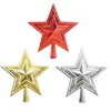 Estrella Dorada de Cinco Puntas Recortada en Tres Dimensiones Adorno para la Punta del Árbol de Navidad Suministros para Decoración de Fiestas Accesorios de Decoración de Corona para Árbol de Navidad