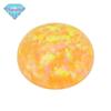 Huagang Gem Rodada OPAL Imitação OPAL Gem Pedra Nua Sintética Fundo Plano Amarelo OP28