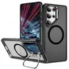 Funda para Teléfono Móvil Samsung S25/S24/S23 Aplicable Transfronteriza Anillo Magnético Tacto Piel Translúcida Soporte Invisible Funda para Teléfono Móvil