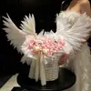 Ramo de Alas Rosa Eterna Beso de Hada Flor de Jabón Regalo Qixi para Novia Mejor Amiga Regalo de Cumpleaños
