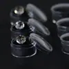 Caja de joyería acrílica transparente, caja pequeña redonda para empaque de anillos y aretes, ideal para guardar joyas y accesorios