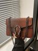 Moda Comercio Exterior Popular Bolso de Mujer Cadena Bolso de Hombro 2025 Nuevo Patrón Retro Cocodrilo Bolso Cuadrado Pequeño Bolso Cruzado Casual