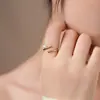 Anillo de Perla de Agua Dulce Zhuji para Mujer, Nicho de Gama Alta, Simple, Versátil, Moderno y Anillo Abierto Ajustable Personalizado