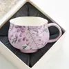 Taza de té pequeña Wisteria Chunying, un juego de té de cerámica de alta gama y personalizado para uso individual, con una taza de té con asa, perfecta para té y café