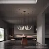 Lustre de luxo leve estilo italiano para sala de estar, design de ponta para loft duplex, iluminação de showroom, iluminação de hall, luminárias para escada de villa