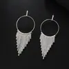 Nueva Serie de Cadena de Garras Exagerados Completamente Incrustados con Diamantes Borla Redonda de Pedrería Pendientes Europeos y Americanos para Fiesta Vestido de Novia Pendientes E766