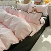 Conjunto de Roupa de Cama de Tecido Amassado Novo 2026 - Conjunto de Quatro Peças com Lençol e Capa de Edredom para Quarto, Solteiro ou Casal, Conjunto de Três Peças para Dormitório de Estudante