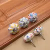 Manija de Cerámica Estilo Americano de Calabaza con Diseño Artístico Vintage para Cajón, Puerta de Gabinete, Armario y Cómoda, Estilo Antiguo Pintado a Mano