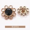 Girasol Punto Aceite Hebilla Cosida a Mano Metal Abrigo de Lana Chaqueta Traje Hebilla Formal Accesorios de Ropa Jinda